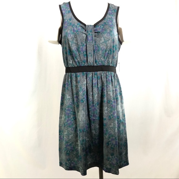 Kensie Short Circuit Dress Teal Zipper NWT Large - Picture 1 of 10